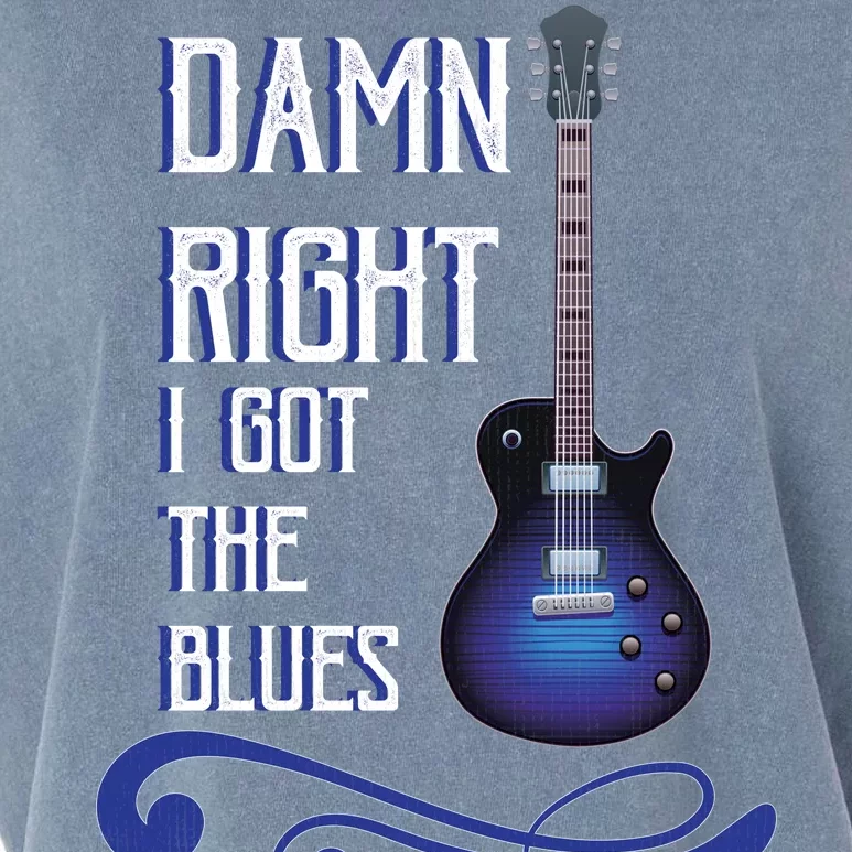 Damn Right I Got The Blues Guitar Garment-Dyed Women's Muscle Tee