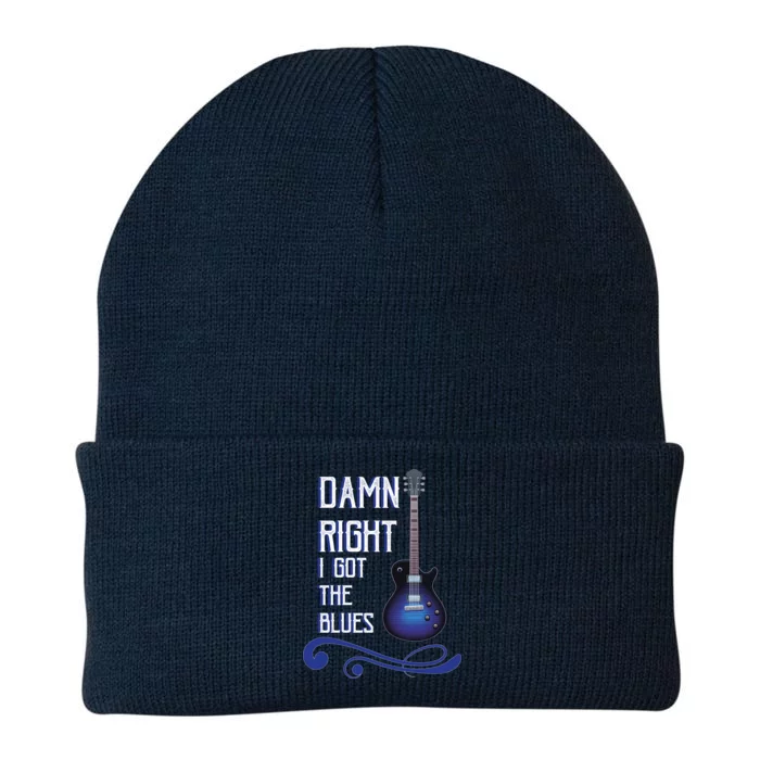 Damn Right I Got The Blues Guitar Knit Cap Winter Beanie