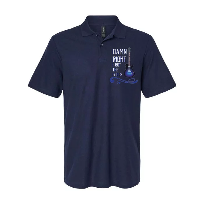 Damn Right I Got The Blues Guitar Softstyle Adult Sport Polo