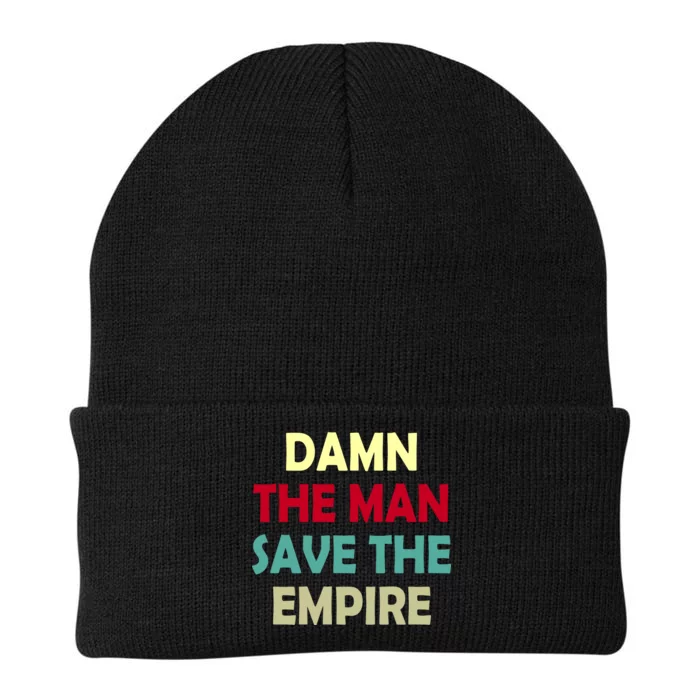 Damn The Man Save The Empire Knit Cap Winter Beanie