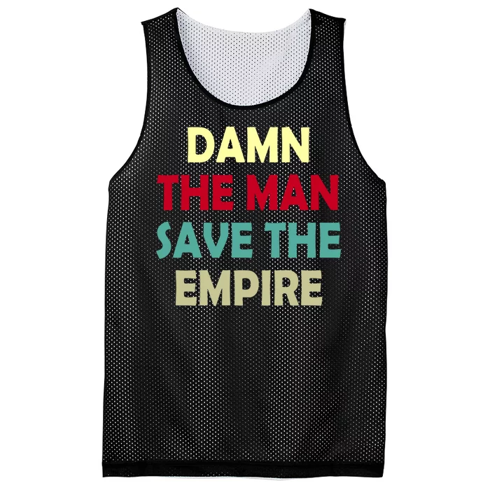 Damn The Man Save The Empire Mesh Reversible Basketball Jersey Tank