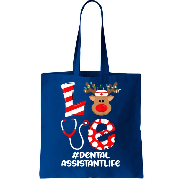 Dental Assistant Nurse Christmas Cute Scrub Top Love Gift Tote Bag