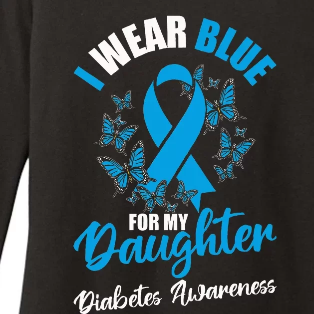 Diabetes Awareness November I Wear Blue For My Daughter Womens CVC Long Sleeve Shirt