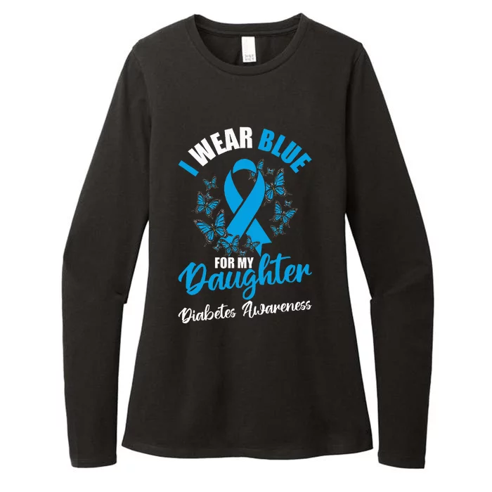 Diabetes Awareness November I Wear Blue For My Daughter Womens CVC Long Sleeve Shirt