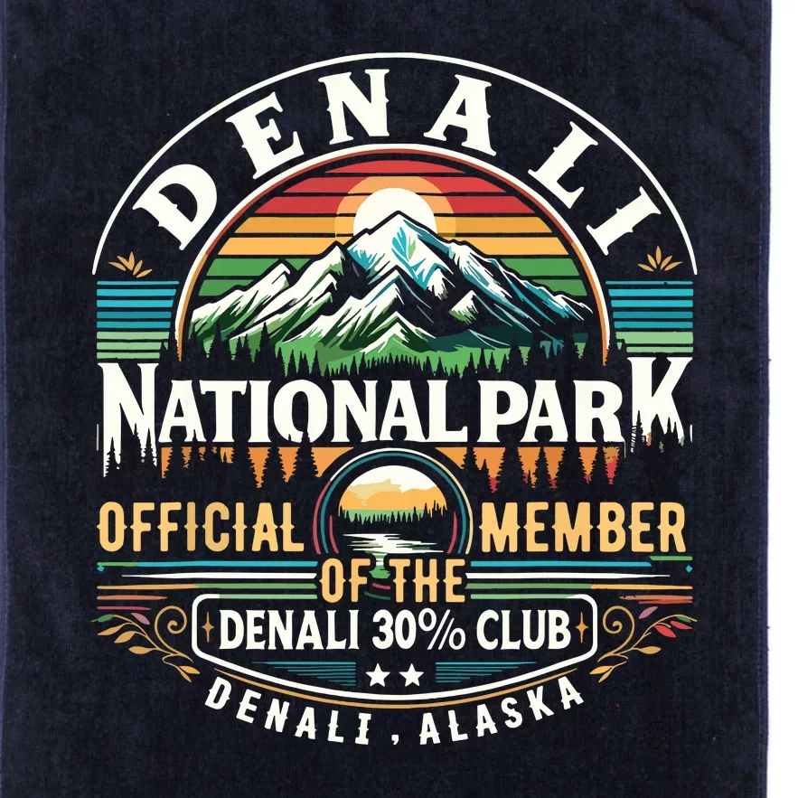 Denali Alaska National Park Official Member Of The Denali 30 Percent Club Platinum Collection Golf Towel