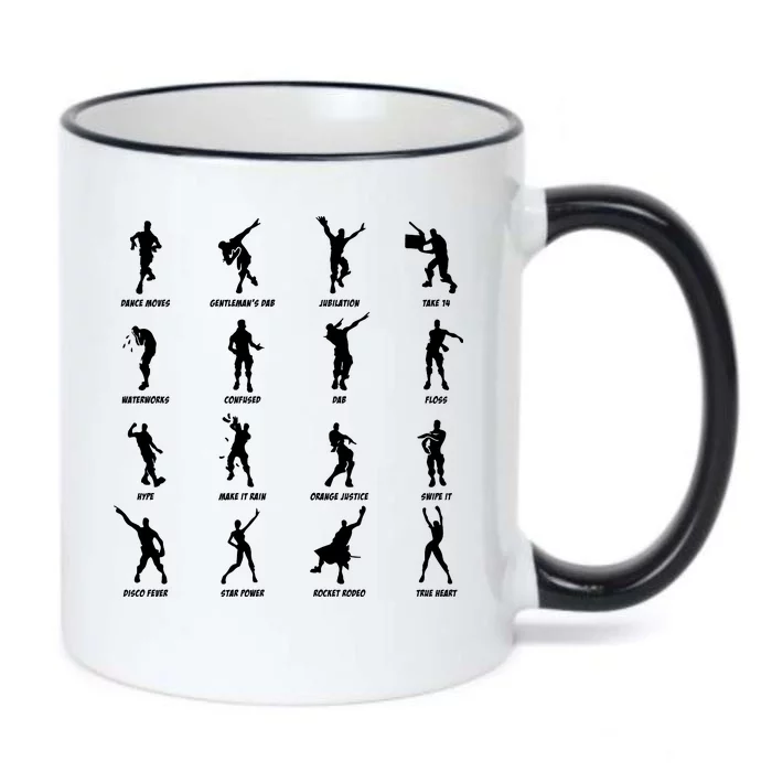 Dance Emotes Black Color Changing Mug