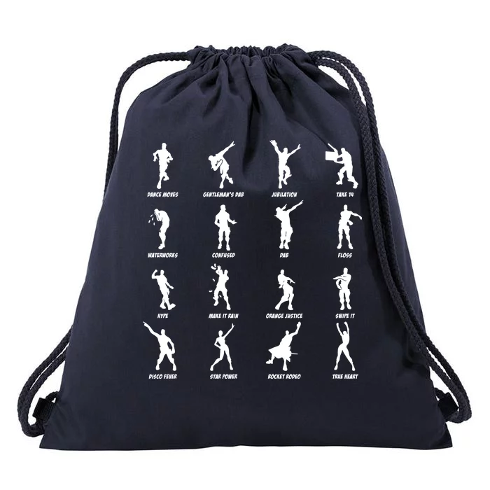 Dance Emotes Drawstring Bag