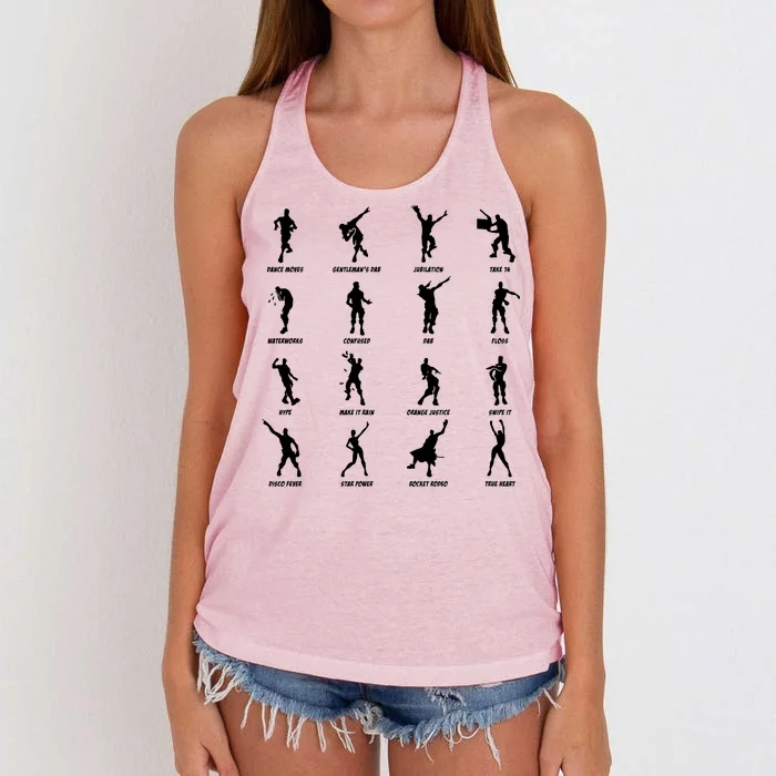 Dance Emotes Women's Knotted Racerback Tank