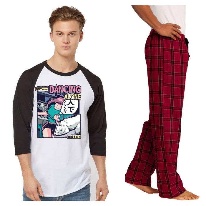 Dancing Alone Anime Raglan Sleeve Pajama Set