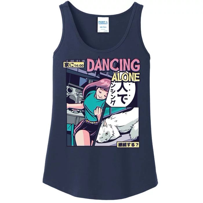 Dancing Alone Anime Ladies Essential Tank