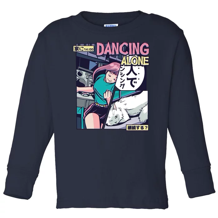 Dancing Alone Anime Toddler Long Sleeve Shirt