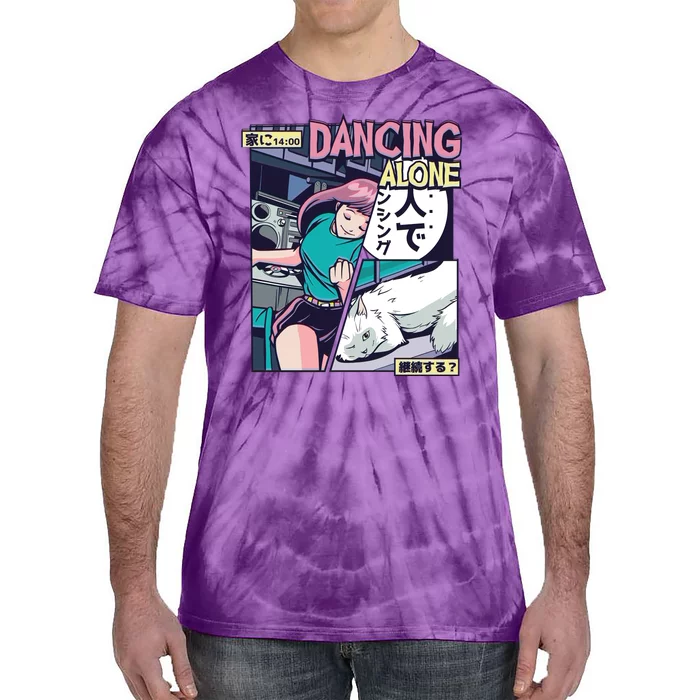 Dancing Alone Anime Tie-Dye T-Shirt