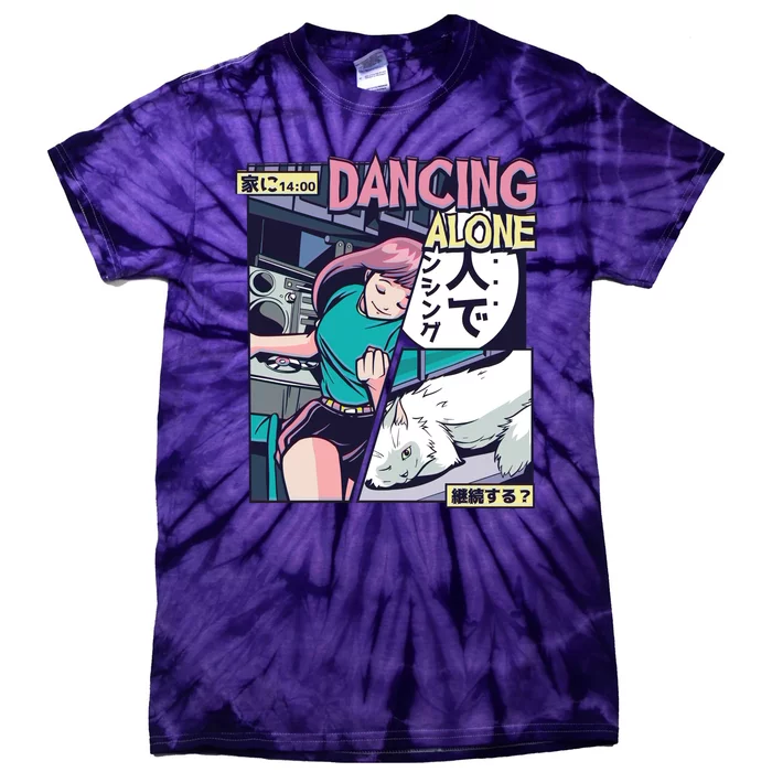 Dancing Alone Anime Tie-Dye T-Shirt