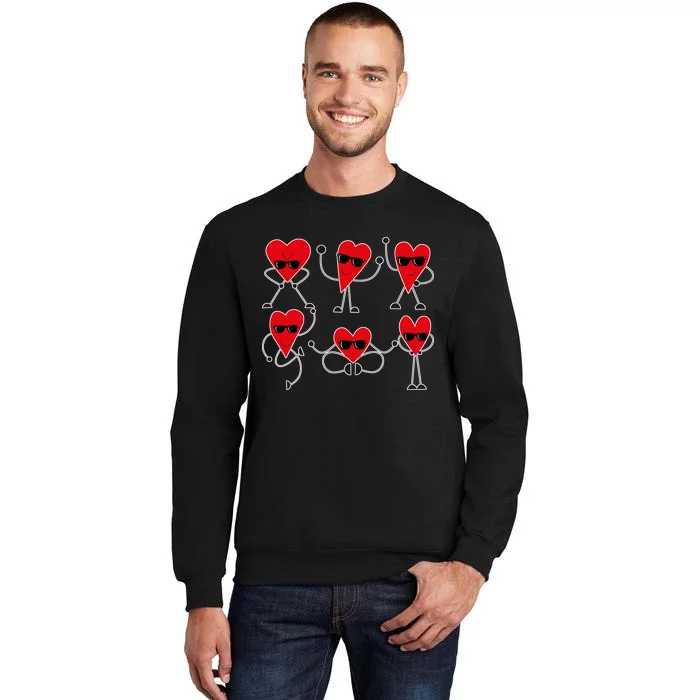 Dancing Hearts Dance Challenge Valentines Day Sweatshirt