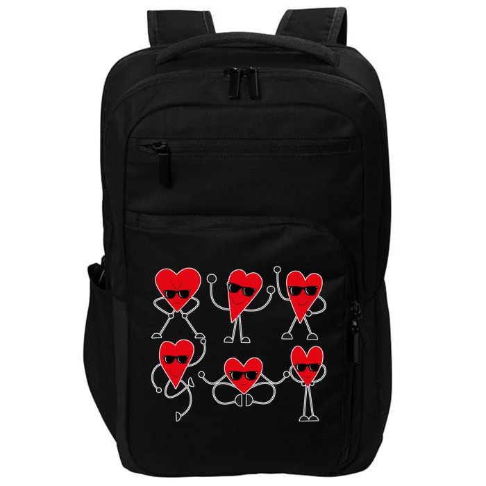 Dancing Hearts Dance Challenge Valentines Day Impact Tech Backpack