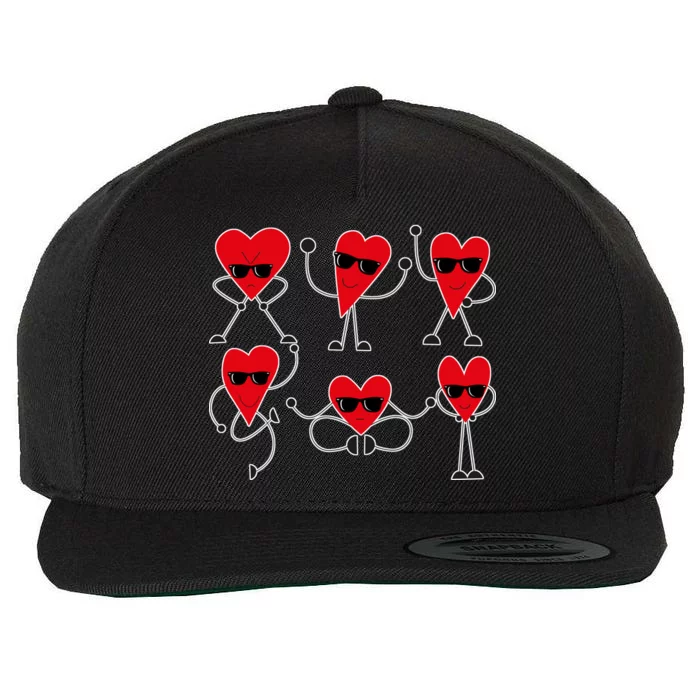 Dancing Hearts Dance Challenge Valentines Day Wool Snapback Cap