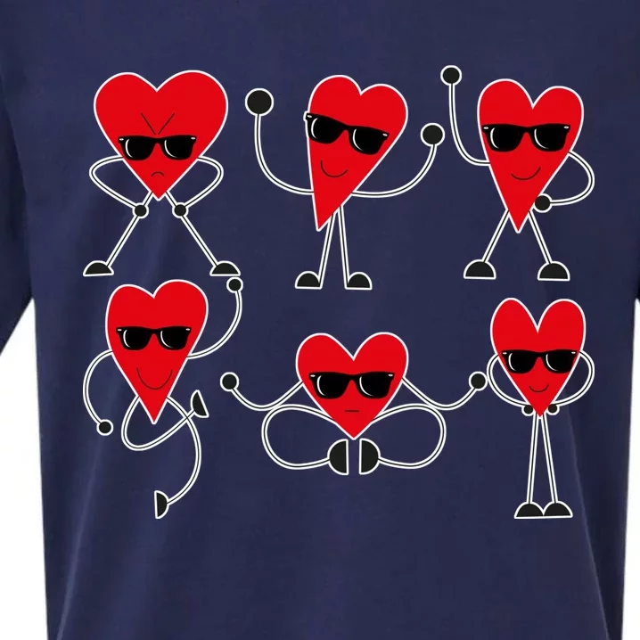 Dancing Hearts Dance Challenge Valentines Day Sueded Cloud Jersey T-Shirt