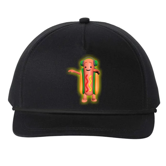 Dancing Hot Dog Funny Filter Meme Snapback Five-Panel Rope Hat