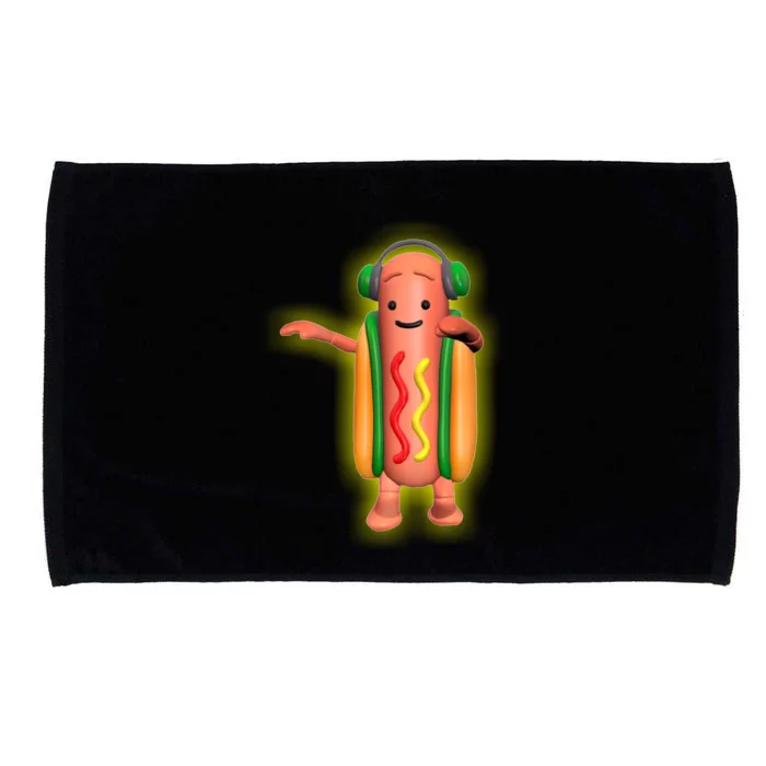 Dancing Hot Dog Funny Filter Meme Microfiber Hand Towel