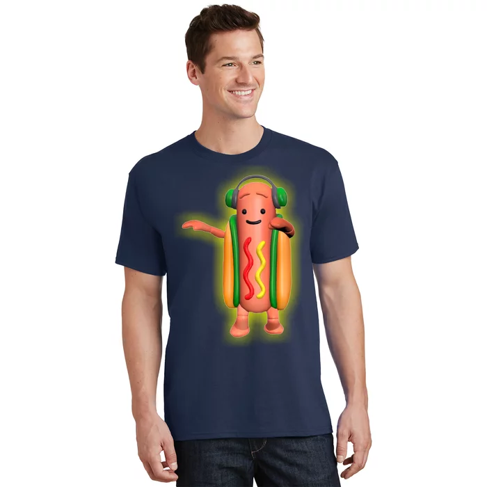 Teeshirtpalace Dancing Hot Dog Funny Filter Meme T-Shirt