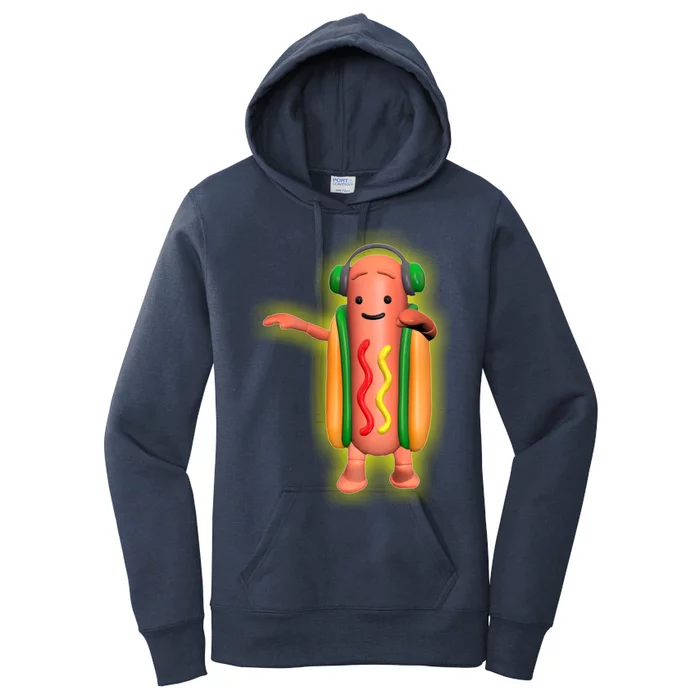 Dancing Hot Dog Funny Filter Meme Women's Pullover Hoodie