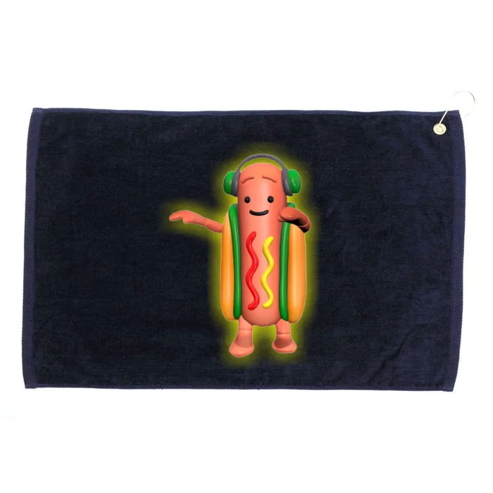 Dancing Hot Dog Funny Filter Meme Grommeted Golf Towel