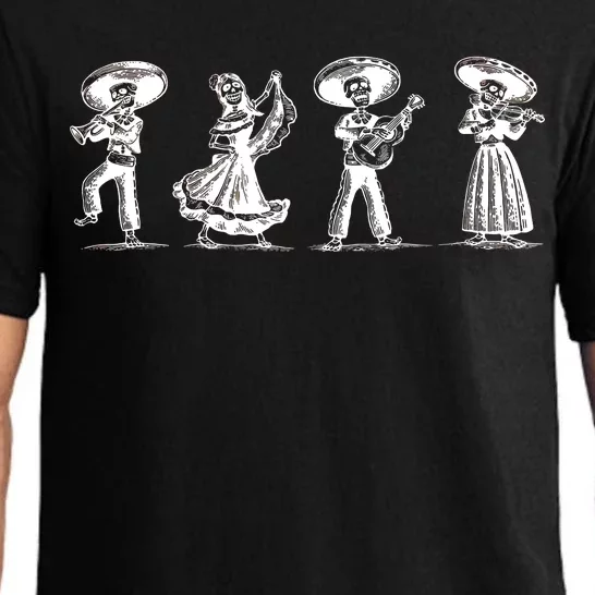 Dancing Mexican Skeletons Playing Music Pajama Set