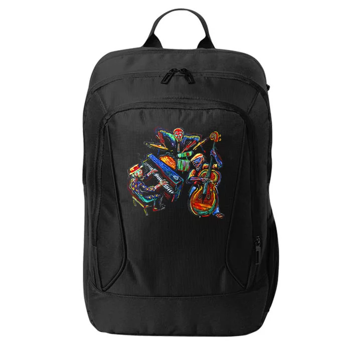 Dancing Skeleton Music Band City Backpack