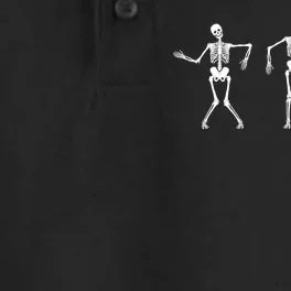 Dancing Skeletons Cute Halloween Dry Zone Grid Performance Polo