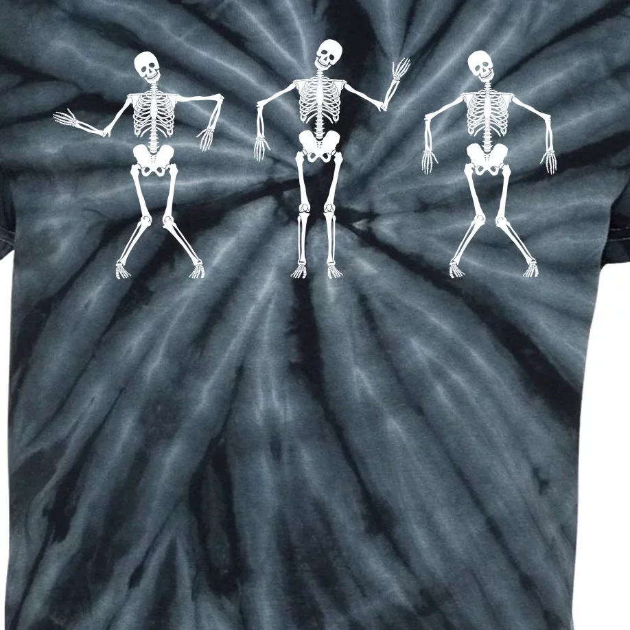 Dancing Skeletons Cute Halloween Kids Tie-Dye T-Shirt