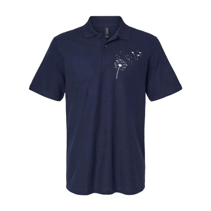 Dandelion Birds Softstyle Adult Sport Polo