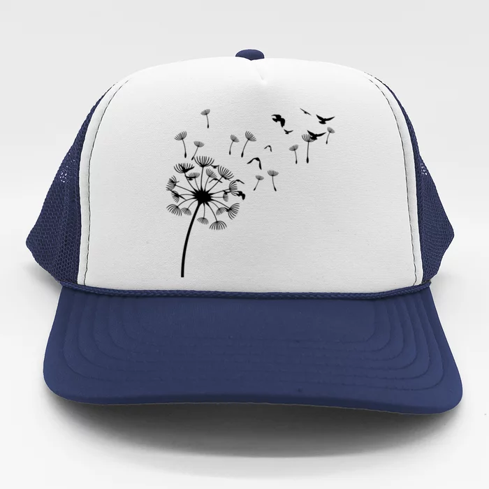 Dandelion Birds Trucker Hat