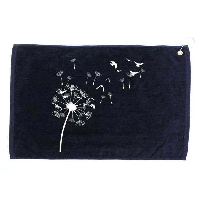 Dandelion Birds Grommeted Golf Towel