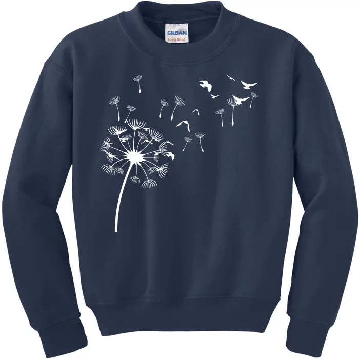 Dandelion Birds Kids Sweatshirt