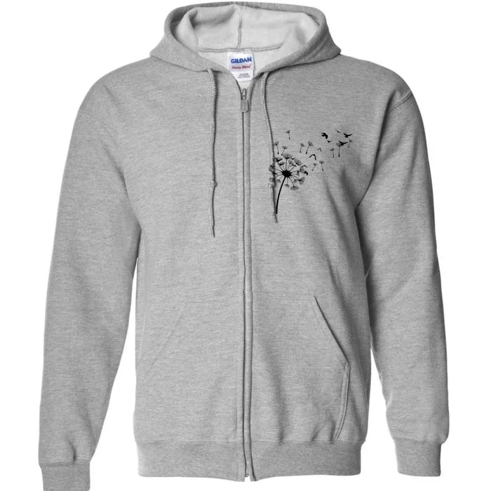 Dandelion Birds Full Zip Hoodie