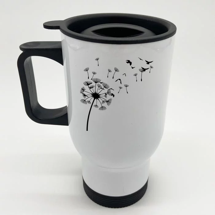 Dandelion Birds Front & Back Stainless Steel Travel Mug