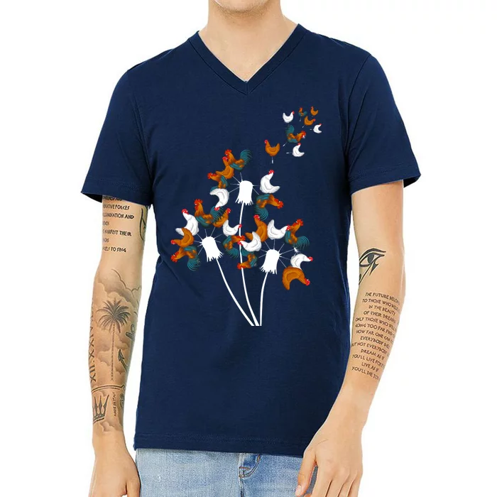 Dandelion Chicken V-Neck T-Shirt