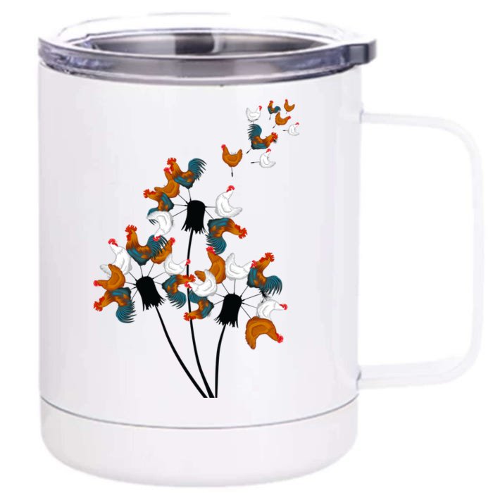 Dandelion Chicken Front & Back 12oz Stainless Steel Tumbler Cup