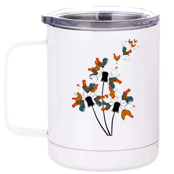 Dandelion Chicken Front & Back 12oz Stainless Steel Tumbler Cup