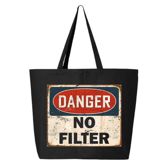 Danger No Filter Warning 25L Jumbo Tote