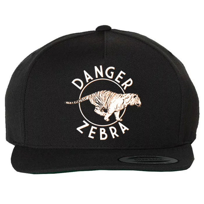 Danger Zebra Wool Snapback Cap