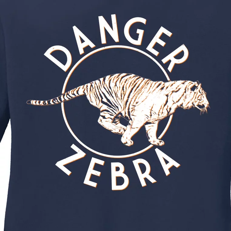 Danger Zebra Ladies Long Sleeve Shirt