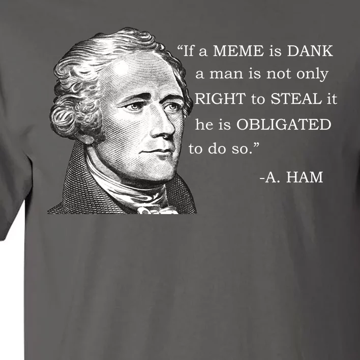 Dank Memes Alexander Hamilton A. Ham Quote Tall T-Shirt