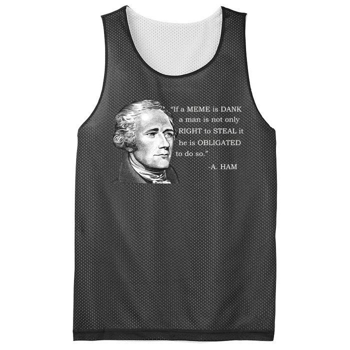 Dank Memes Alexander Hamilton A. Ham Quote Mesh Reversible Basketball Jersey Tank