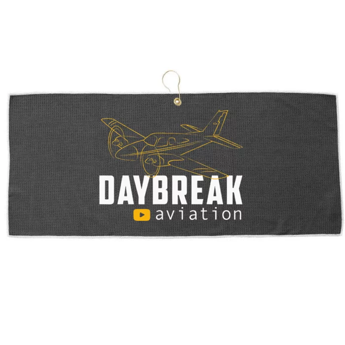 Daybreak Aviation Outline Airplane Large Microfiber Waffle Golf Towel