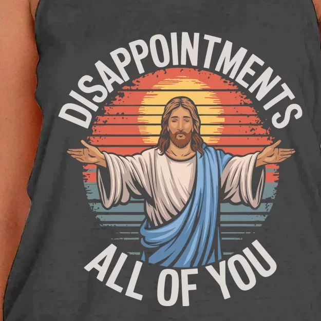 Disappointments All Of You Jesus Women's Knotted Racerback Tank