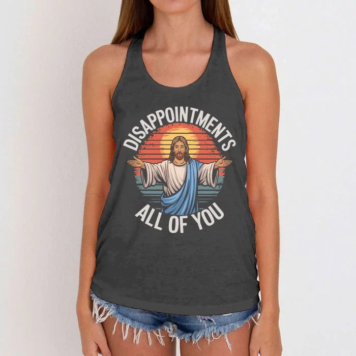 Disappointments All Of You Jesus Women's Knotted Racerback Tank