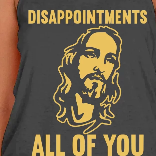 Disappointments All Of You Jesus Christ Women's Knotted Racerback Tank