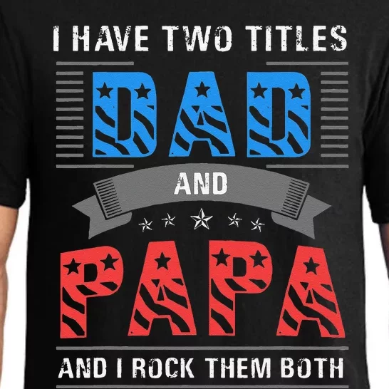 Dad And Papa Cool Fathers Day Gift Pajama Set