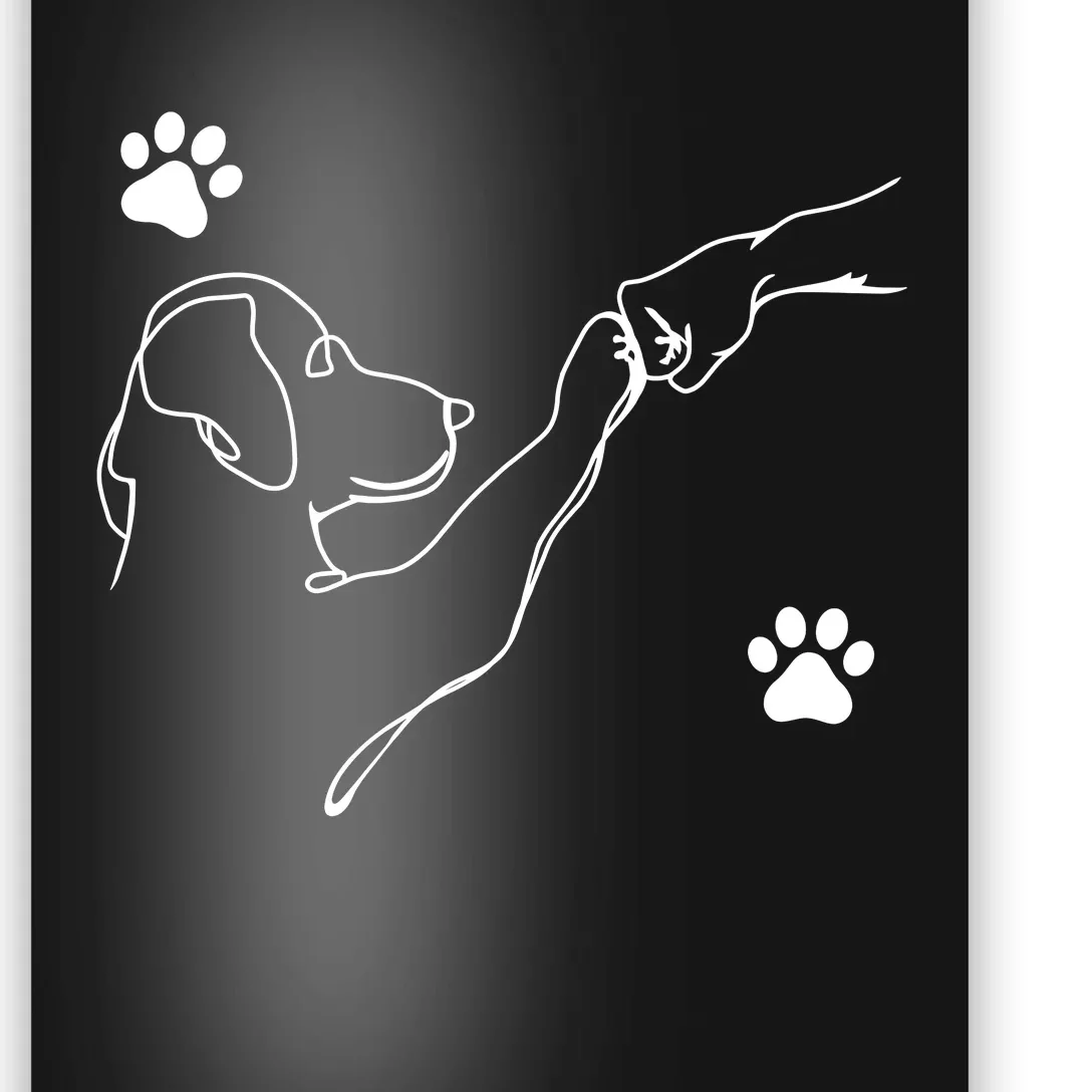 Dog And People Punch Hand Dog Friendship Fist Bump DogS Paw Poster